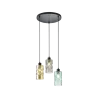TRIO Suspension intérieur noir mat et ambre SWIRL - Pas cher