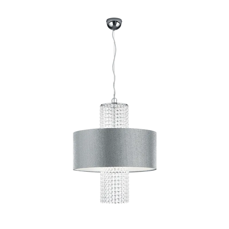 TRIO Suspension intérieur chrome et argent KING - Pas cher
