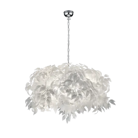 TRIO Suspension intérieur chrome et blanc LEAVY - Pas cher
