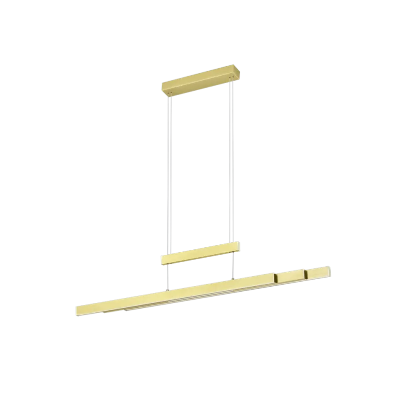 TRIO Suspension intérieur laiton mat et blanc TRAJAN - Pas cher