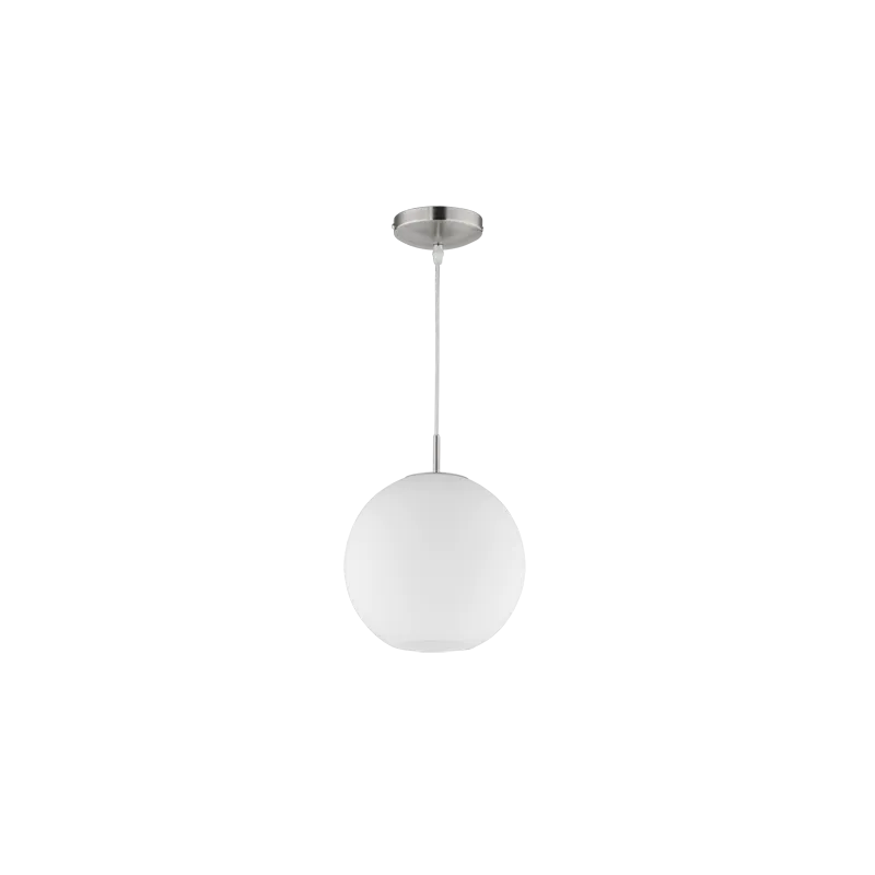 TRIO Suspension intérieur nickel mat et blanc MOON - Pas cher
