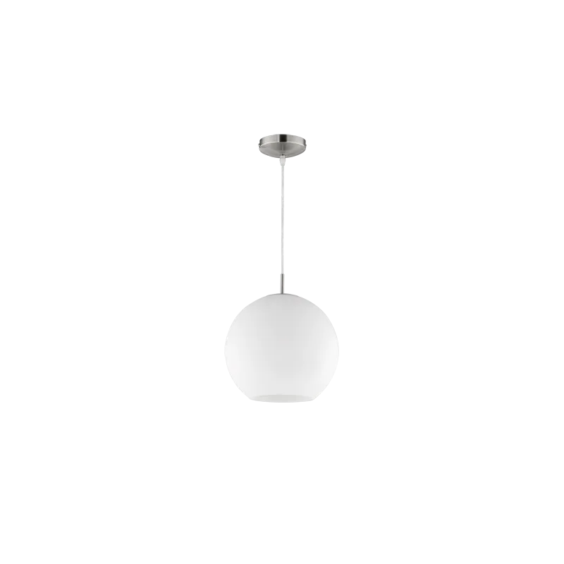 TRIO Suspension intérieur nickel mat et blanc MOON - Pas cher