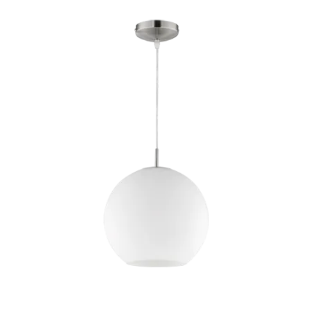 TRIO Suspension intérieur nickel mat et blanc MOON - Pas cher