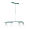 TRIO Suspension intérieur nickel mat et blanc DALLAS - Pas cher