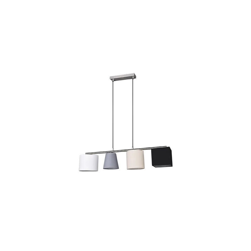 TRIO Suspension intérieur nickel mat et blanc CONNY - Pas cher