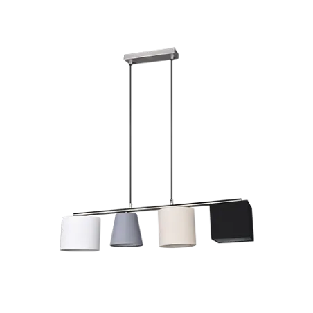 TRIO Suspension intérieur nickel mat et blanc CONNY - Pas cher