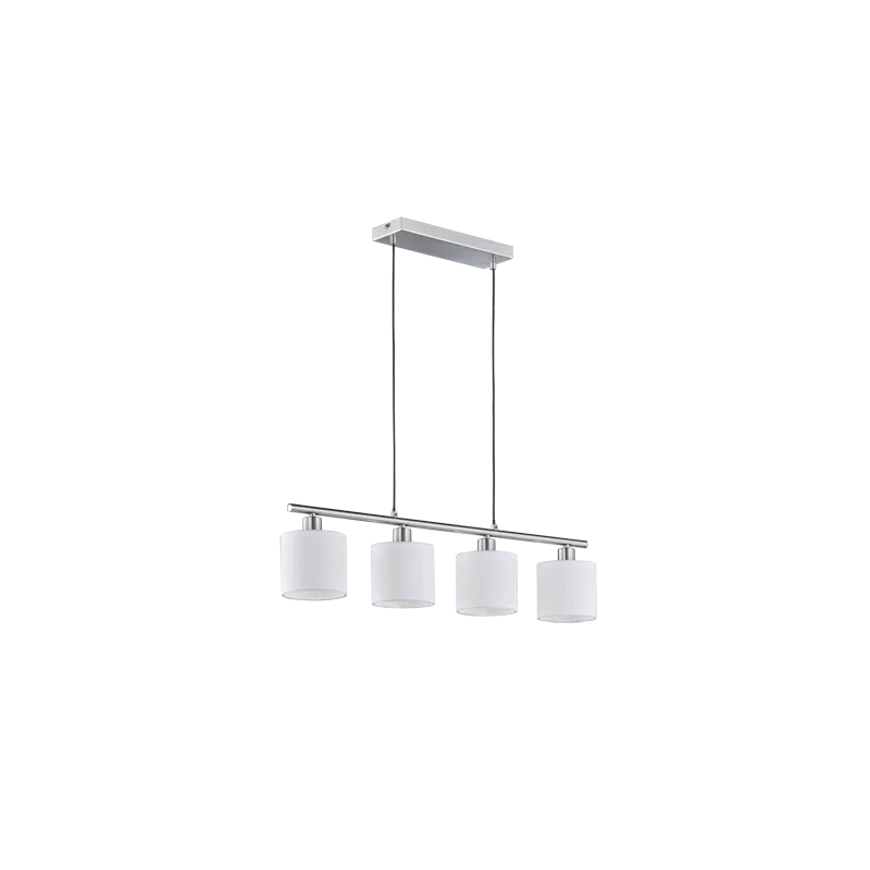 TRIO Suspension intérieur nickel mat et blanc TOMMY - Pas cher