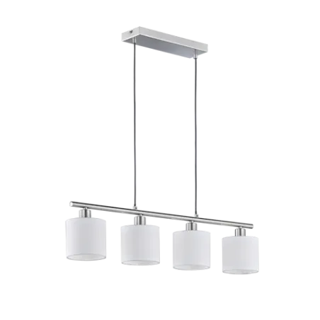 TRIO Suspension intérieur nickel mat et blanc TOMMY - Pas cher