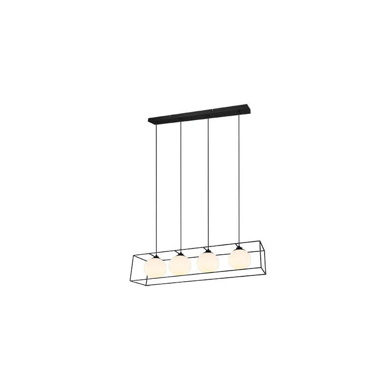 TRIO Suspension intérieur noir mat et blanc GABBIA - Pas cher