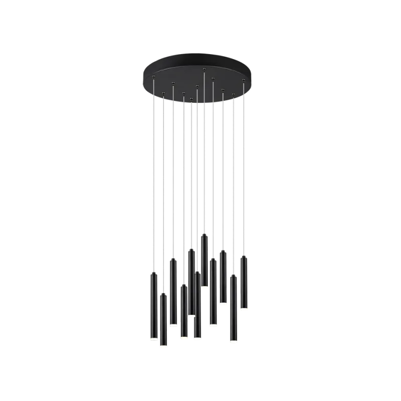 TRIO Suspension intérieur noir mat et blanc TUBULAR - Pas cher