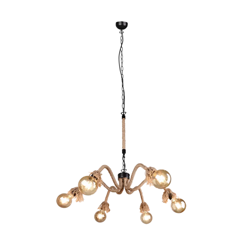 TRIO Suspension intérieur noir mat et brun ALVA - Pas cher
