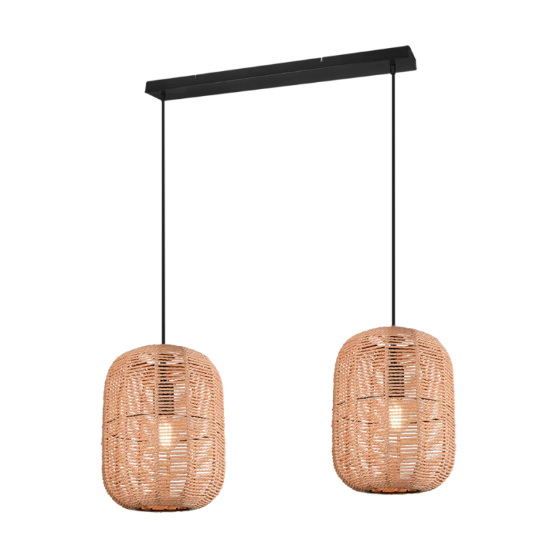TRIO Suspension intérieur noir mat et brun RUNA - Pas cher