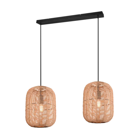 TRIO Suspension intérieur noir mat et brun RUNA - Pas cher