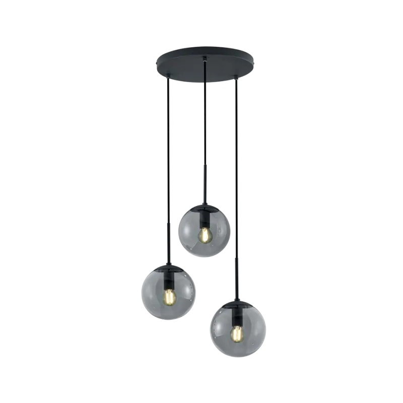 TRIO Suspension intérieur antracite et fumé BALINI - Pas cher
