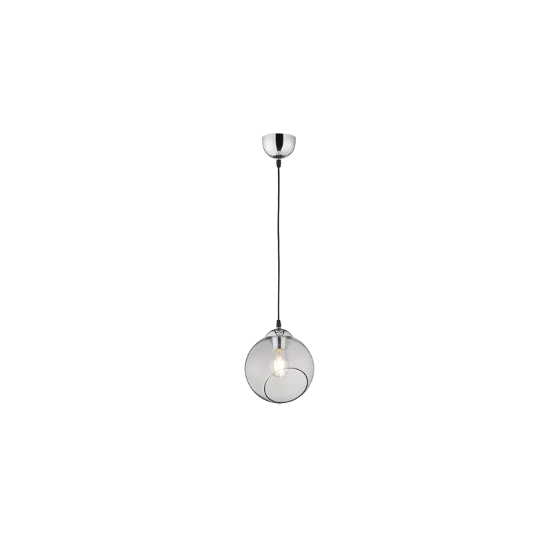 TRIO Suspension intérieur chrome et fumé CLOONEY - Pas cher