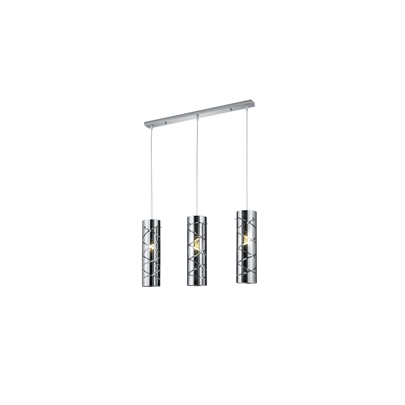 TRIO Suspension intérieur chrome et fumé ROMANO - Pas cher