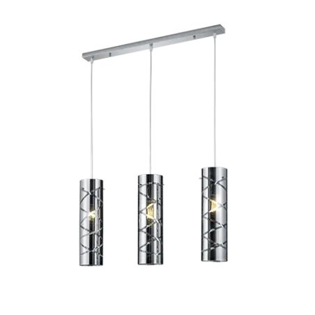 TRIO Suspension intérieur chrome et fumé ROMANO - Pas cher