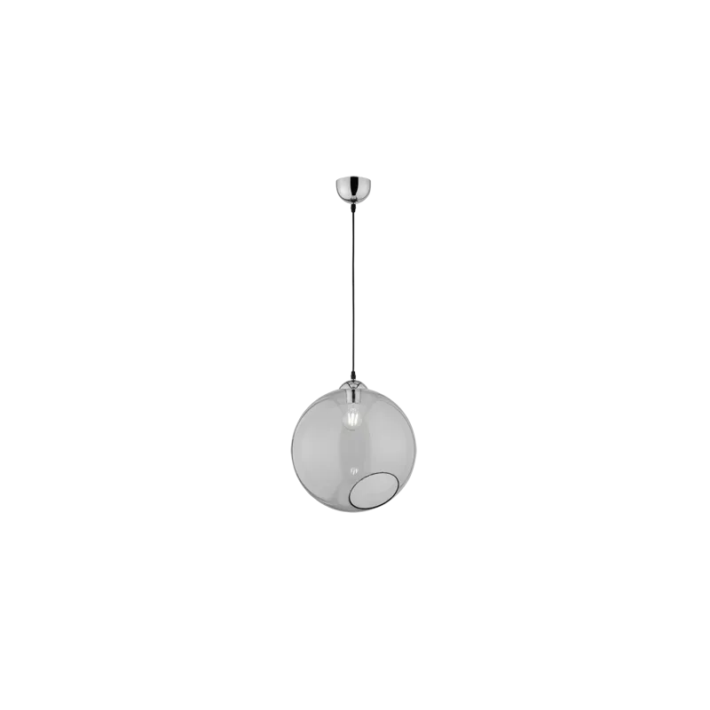 TRIO Suspension intérieur chrome et fumé CLOONEY - Pas cher