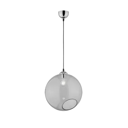 TRIO Suspension intérieur chrome et fumé CLOONEY - Pas cher