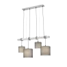 TRIO Suspension intérieur nickel mat et gris PADME - Pas cher