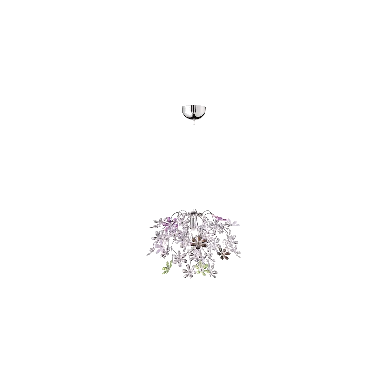 TRIO Suspension intérieur chrome et multicouleur FLOWER - Pas cher