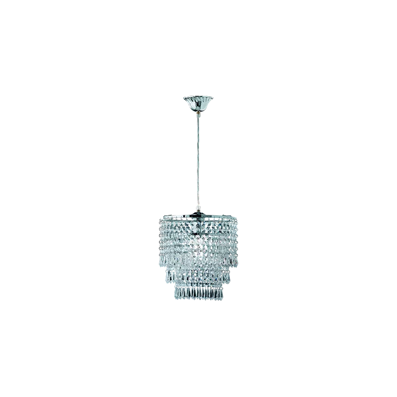TRIO Suspension intérieur chrome et transparent claire ORIENT - Pas...