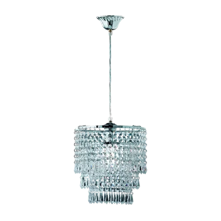 TRIO Suspension intérieur chrome et transparent claire ORIENT - Pas...