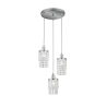 TRIO Suspension intérieur chrome et transparent claire POSH - Pas cher