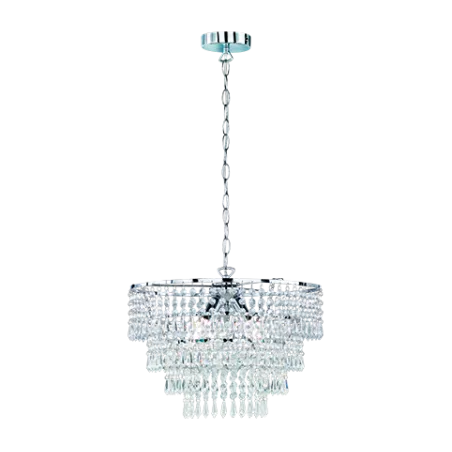 TRIO Suspension intérieur chrome et transparent claire ORIENT - Pas...