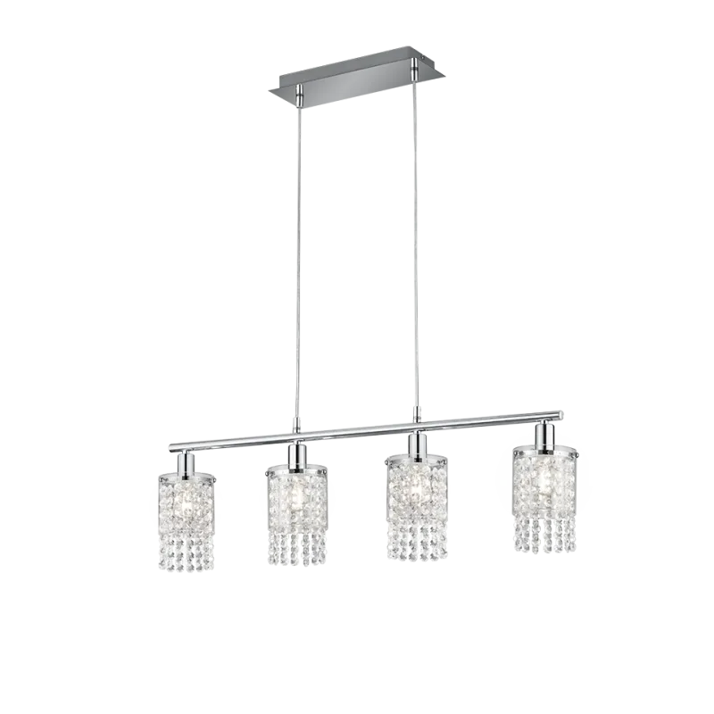 TRIO Suspension intérieur chrome et transparent claire POSH - Pas cher