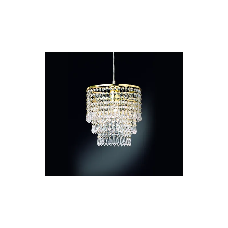 TRIO Suspension intérieur laiton polis et transparent claire ORIENT...