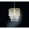TRIO Suspension intérieur laiton polis et transparent claire ORIENT...