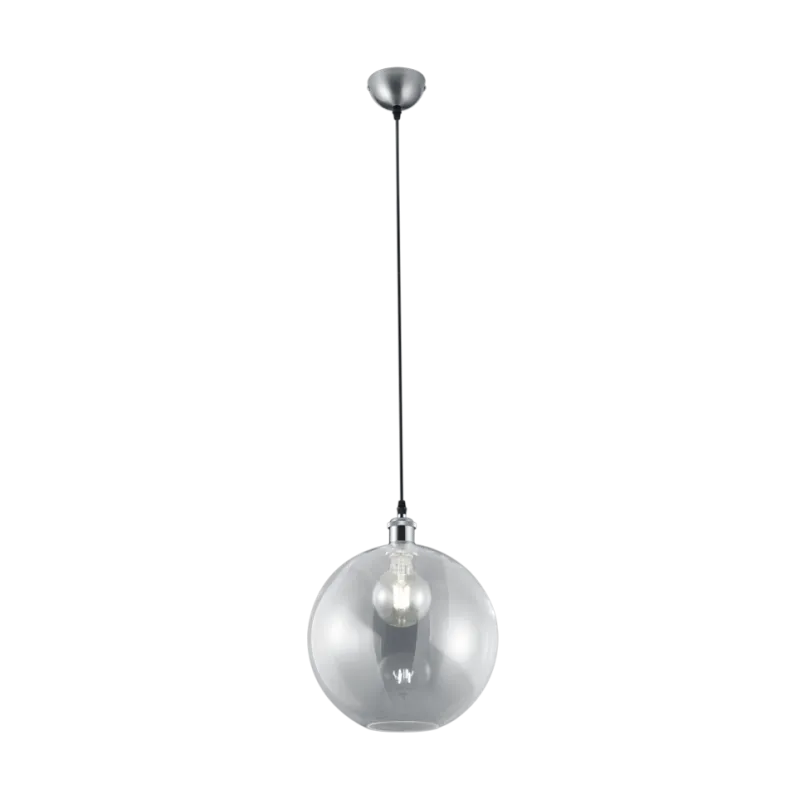 TRIO Suspension intérieur nickel mat et transparent claire DINO - P...