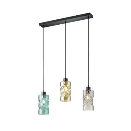 TRIO Suspension intérieur noir mat et turquoise SWIRL - Pas cher