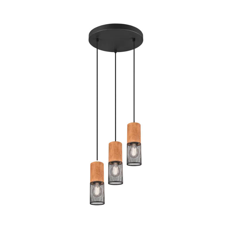TRIO Suspension intérieur noir mat TOSH - Pas cher