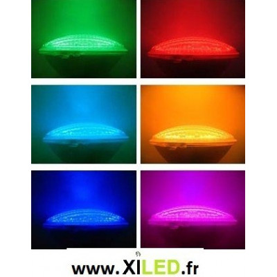 Ampoule piscine couleurs 35w led par56 rgb radio rf