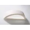 Applique céramique ATENA céramique/verre, blanc, E27 - Pas cher