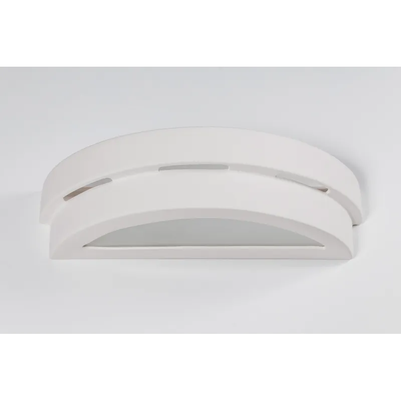 Applique céramique HELIOS, céramique/verre, blanc, E27 - Pas cher
