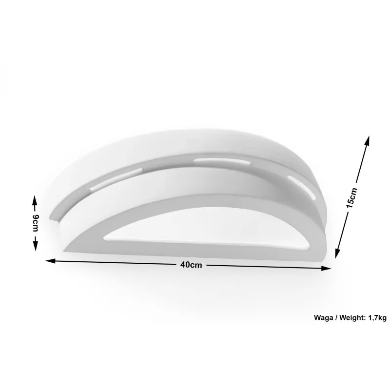 Applique céramique HELIOS, céramique/verre, blanc, E27 - Pas cher