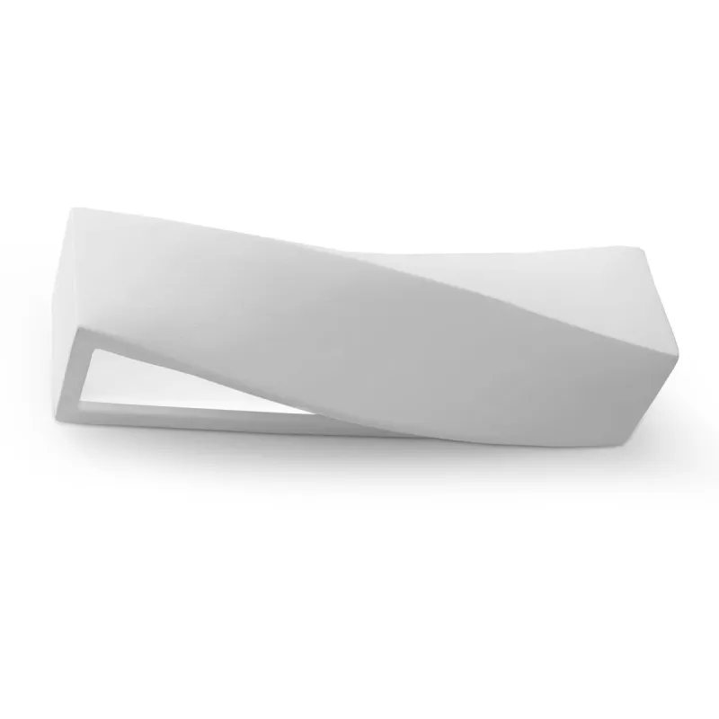 Applique céramique SIGMA, céramique/verre, blanc, E27 - Pas cher