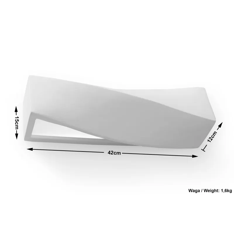 Applique céramique SIGMA, céramique/verre, blanc, E27 - Pas cher