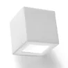 Applique céramique LEO, céramique/verre, blanc, E27 - Pas cher