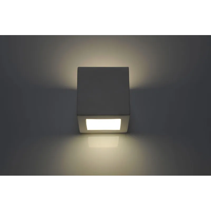 Applique céramique LEO, céramique/verre, blanc, E27 - Pas cher