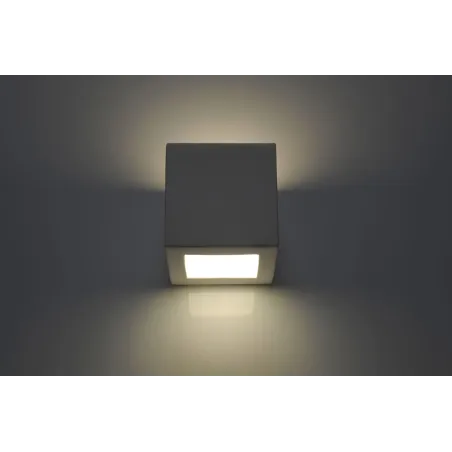 Applique céramique LEO, céramique/verre, blanc, E27 - Pas cher