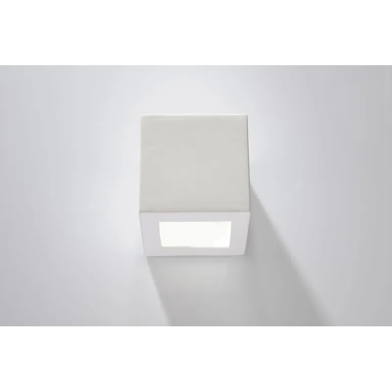 Applique céramique LEO, céramique/verre, blanc, E27 - Pas cher