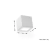 Applique céramique LEO, céramique/verre, blanc, E27 - Pas cher