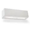 Applique céramique VEGA, céramique/verre, blanc, E27 - Pas cher