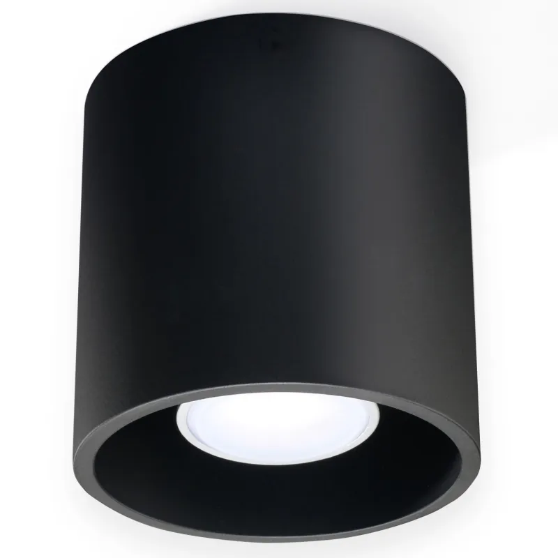 Plafonnier ORBIS 1, aluminium noir, GU10 - Pas cher