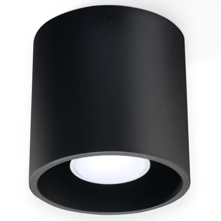 Plafonnier ORBIS 1, aluminium noir, GU10 - Pas cher