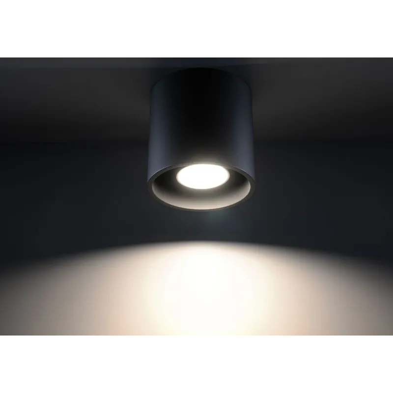 Plafonnier ORBIS 1, aluminium noir, GU10 - Pas cher